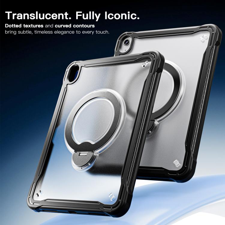 For iPad 2025 / 2022 Powerful Sailor Metal Holder Hybrid Tablet Case with Strap & Glass Film