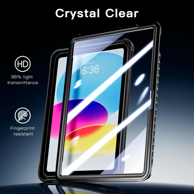 For iPad 2025 / 2022 Powerful Sailor Metal Holder Hybrid Tablet Case with Strap & Glass Film