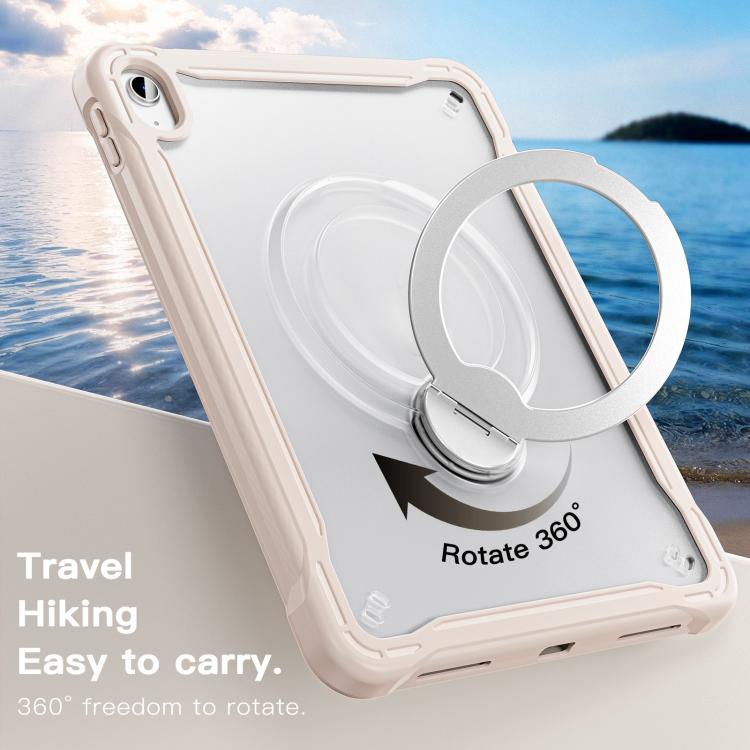 For iPad 2025 / 2022 Powerful Sailor Metal Holder Hybrid Tablet Case with Strap & Glass Film