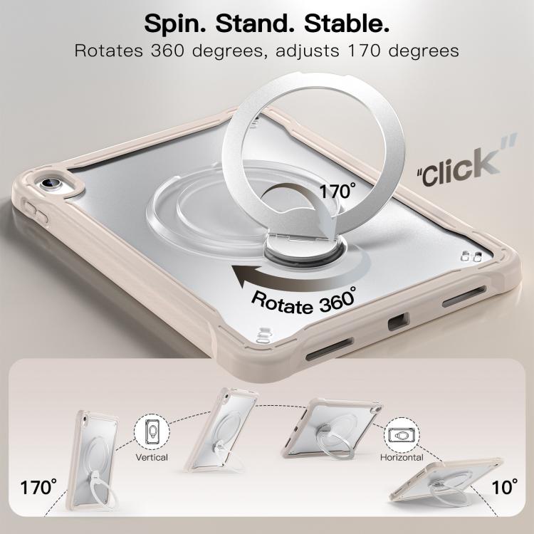 For iPad 2025 / 2022 Powerful Sailor Metal Holder Hybrid Tablet Case with Strap & Glass Film