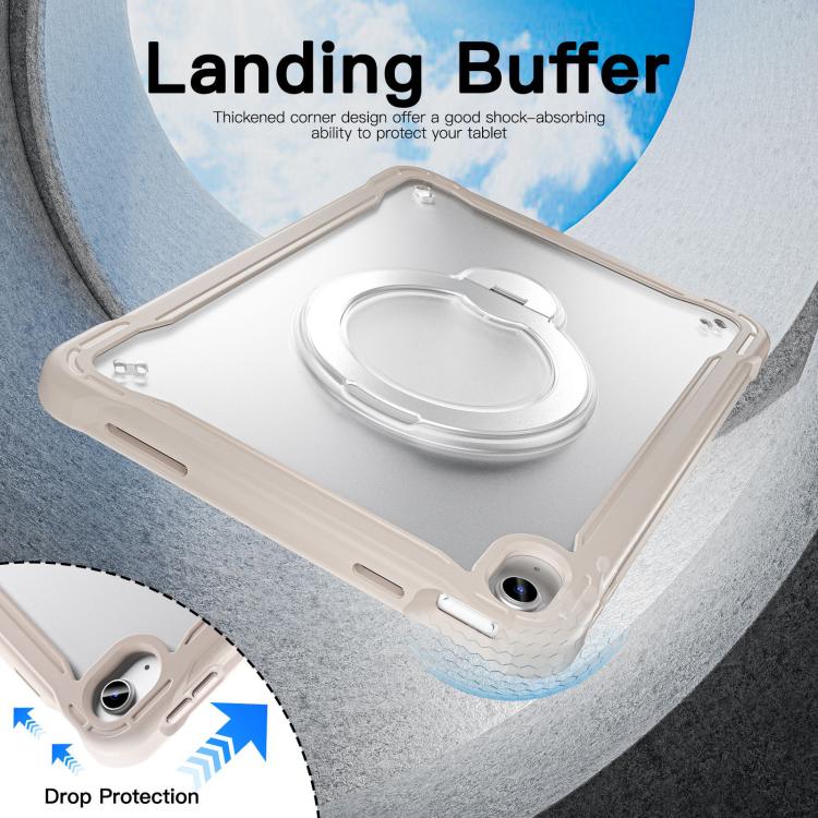 For iPad 2025 / 2022 Powerful Sailor Metal Holder Hybrid Tablet Case with Strap & Glass Film