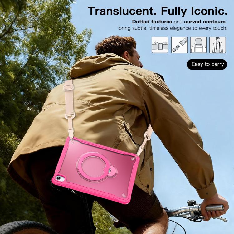 For iPad 2025 / 2022 Powerful Sailor Metal Holder Hybrid Tablet Case with Strap & Glass Film