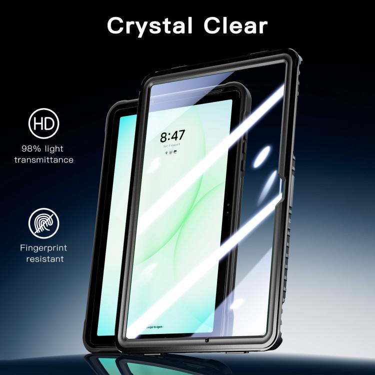 For Samsung Galaxy A11+ Powerful Sailor Metal Holder Hybrid Tablet Case with Strap & Glass Film