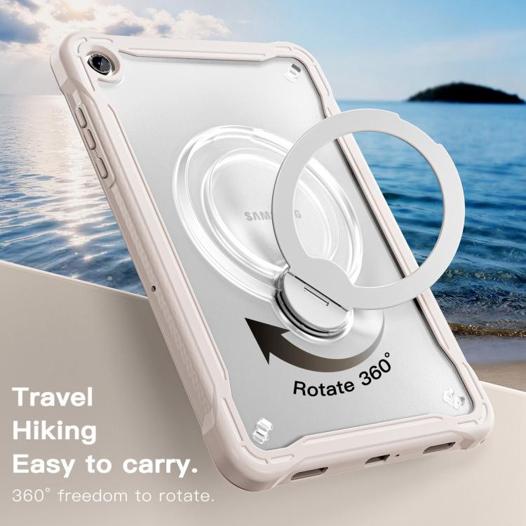 For Samsung Galaxy A11+ Powerful Sailor Metal Holder Hybrid Tablet Case with Strap & Glass Film