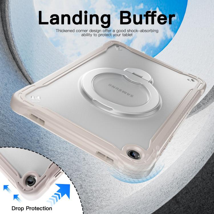 For Samsung Galaxy A11+ Powerful Sailor Metal Holder Hybrid Tablet Case with Strap & Glass Film