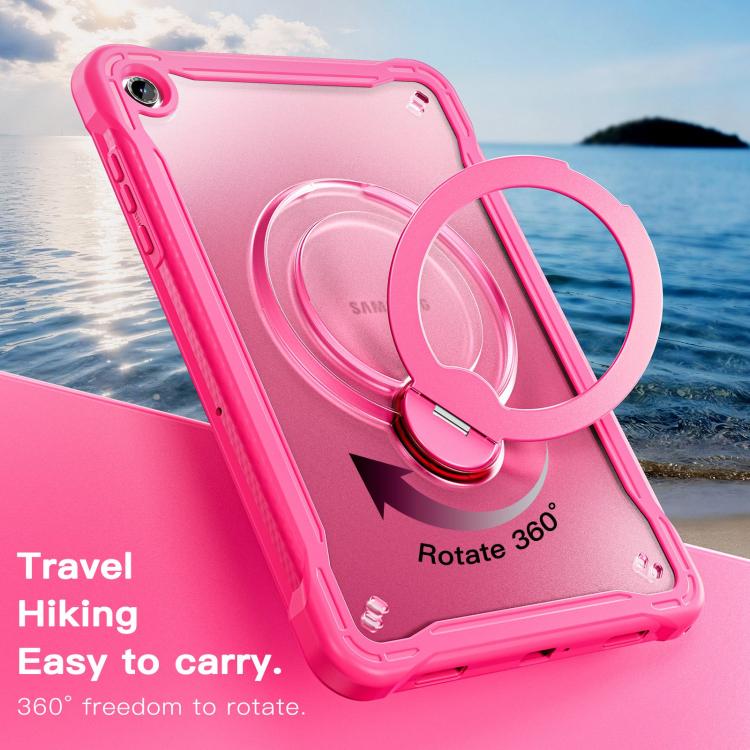 For Samsung Galaxy A11+ Powerful Sailor Metal Holder Hybrid Tablet Case with Strap & Glass Film