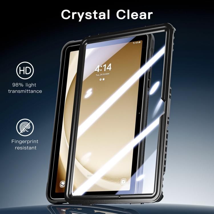For Samsung Galaxy A9+ Powerful Sailor Metal Holder Hybrid Tablet Case with Strap & Glass Film