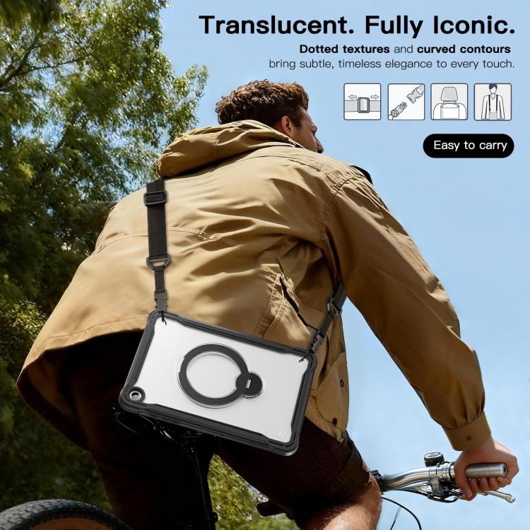 For Samsung Galaxy A9+ Powerful Sailor Metal Holder Hybrid Tablet Case with Strap & Glass Film