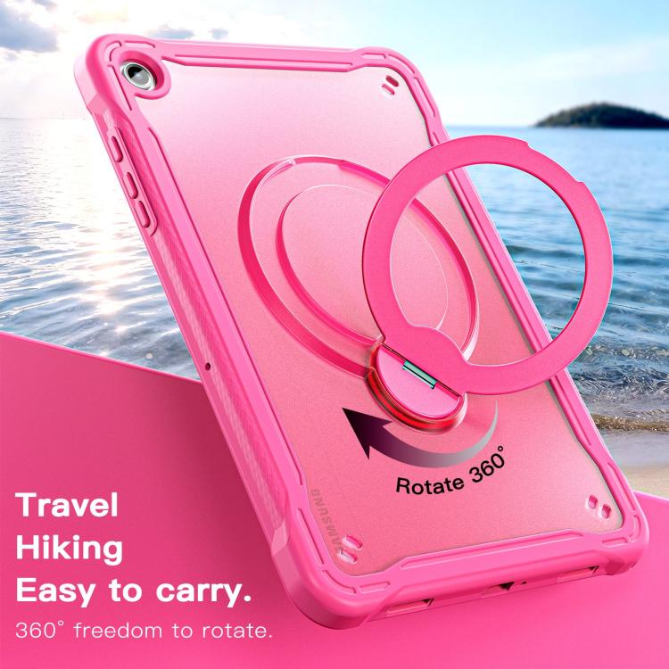 For Samsung Galaxy A9+ Powerful Sailor Metal Holder Hybrid Tablet Case with Strap & Glass Film
