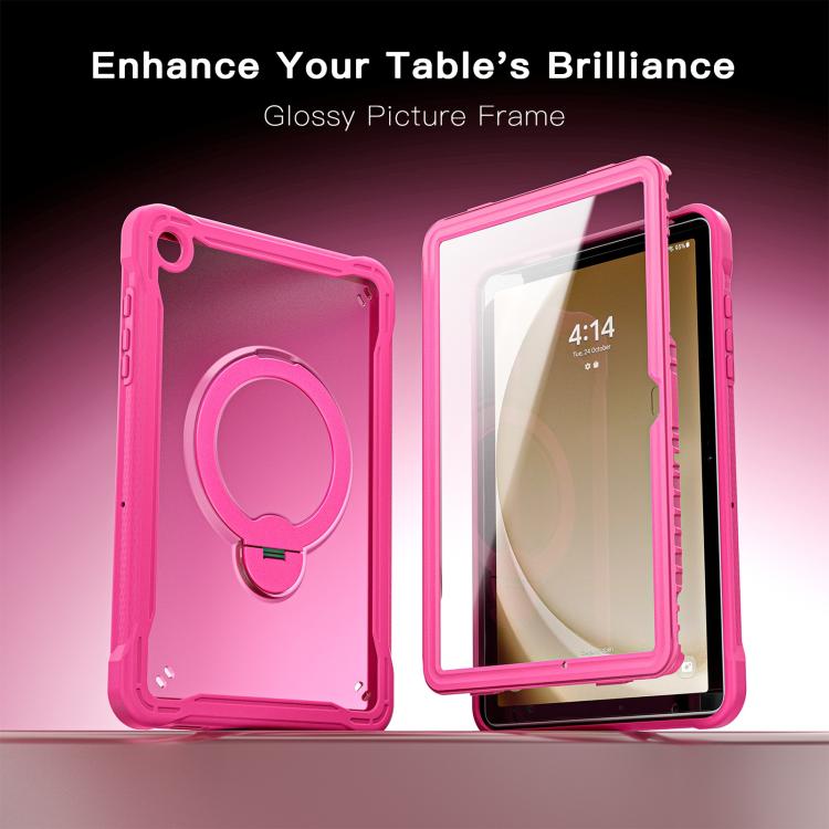 For Samsung Galaxy A9+ Powerful Sailor Metal Holder Hybrid Tablet Case with Strap & Glass Film