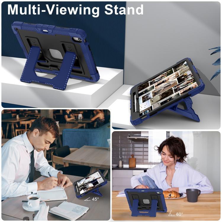 For iPad Air 13 2026 / 2025 / 2024 Big Holder Silicone Hydric PC Tablet Case with Shoulder Strap