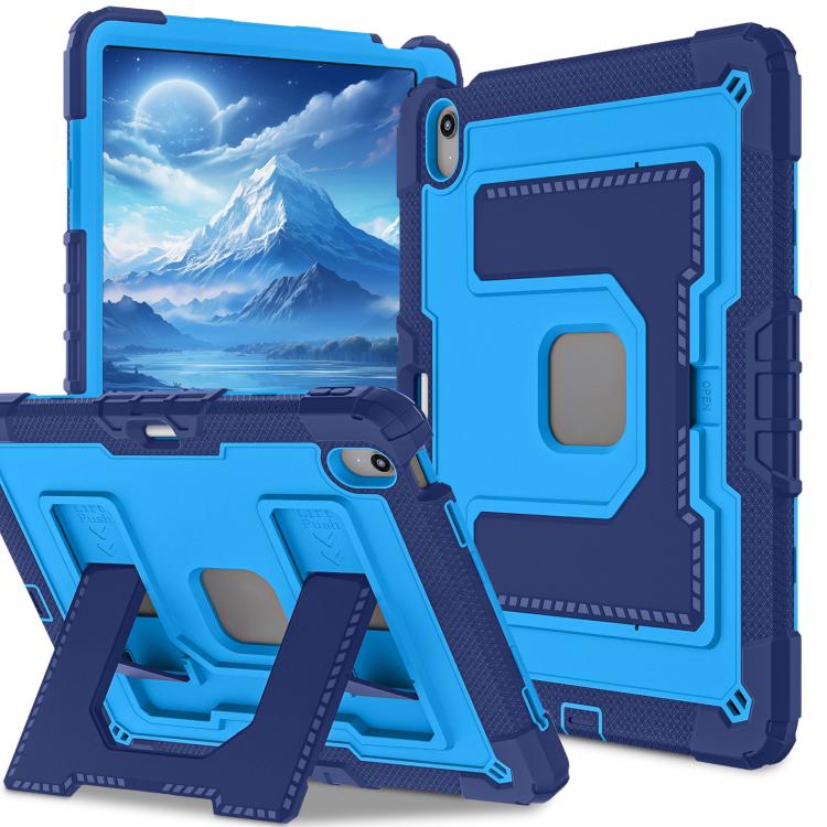 For iPad Air 13 2026 / 2025 / 2024 Big Holder Silicone Hydric PC Tablet Case with Shoulder Strap