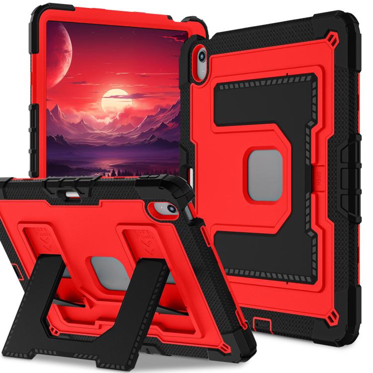 For iPad Air 13 2026 / 2025 / 2024 Big Holder Silicone Hydric PC Tablet Case with Shoulder Strap