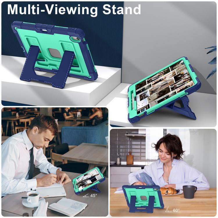 For iPad Air 13 2026 / 2025 / 2024 Big Holder Silicone Hydric PC Tablet Case with Shoulder Strap