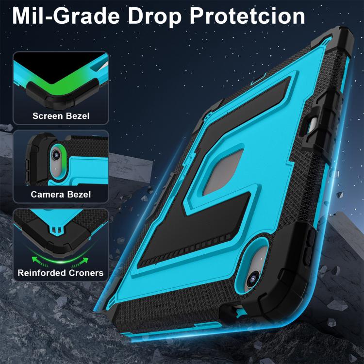 For iPad Air 13 2026 / 2025 / 2024 Big Holder Silicone Hydric PC Tablet Case with Shoulder Strap