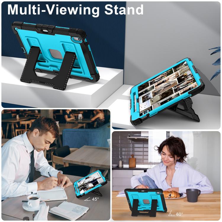 For iPad Air 13 2026 / 2025 / 2024 Big Holder Silicone Hydric PC Tablet Case with Shoulder Strap