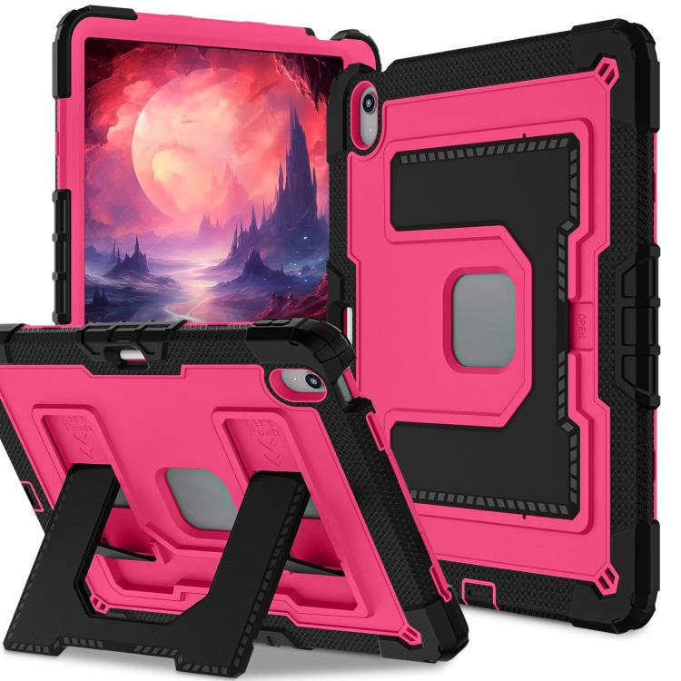 For iPad Air 13 2026 / 2025 / 2024 Big Holder Silicone Hydric PC Tablet Case with Shoulder Strap