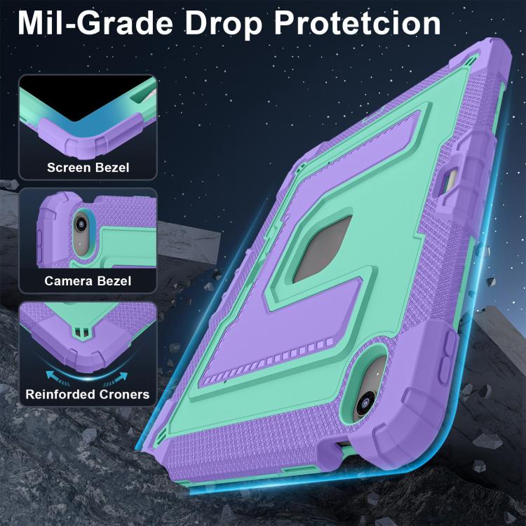 For iPad Air 13 2026 / 2025 / 2024 Big Holder Silicone Hydric PC Tablet Case with Shoulder Strap