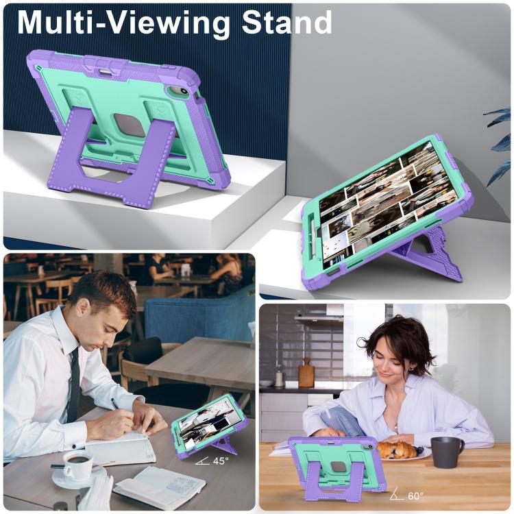 For iPad Air 13 2026 / 2025 / 2024 Big Holder Silicone Hydric PC Tablet Case with Shoulder Strap
