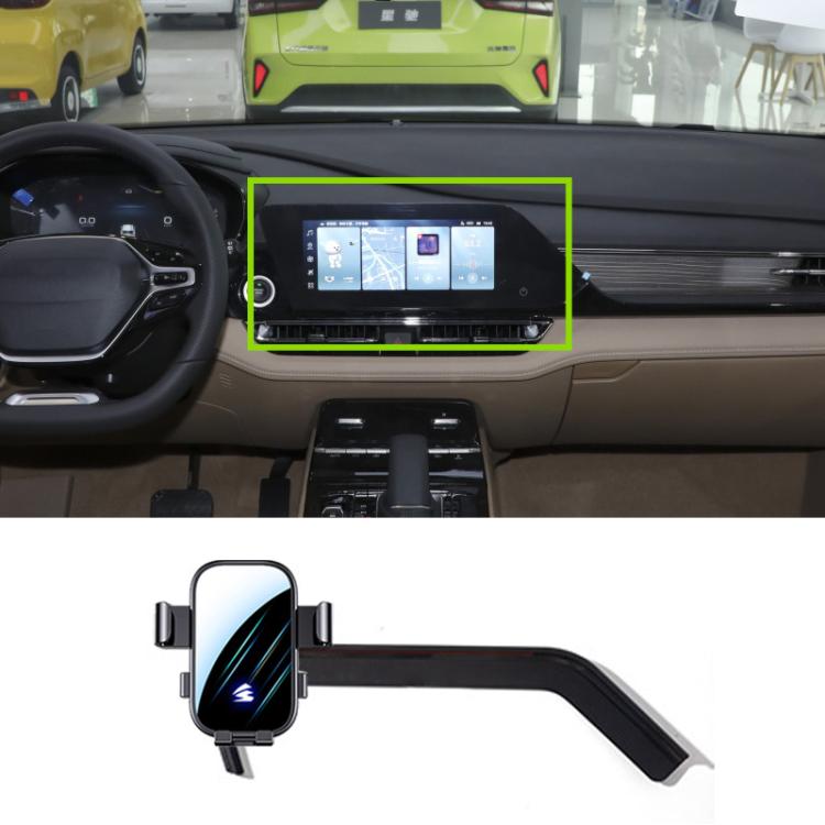 For SGMW Victory 20-23 10.25 inch Car Screen Phone Holder Mount with Extension Arm - Black