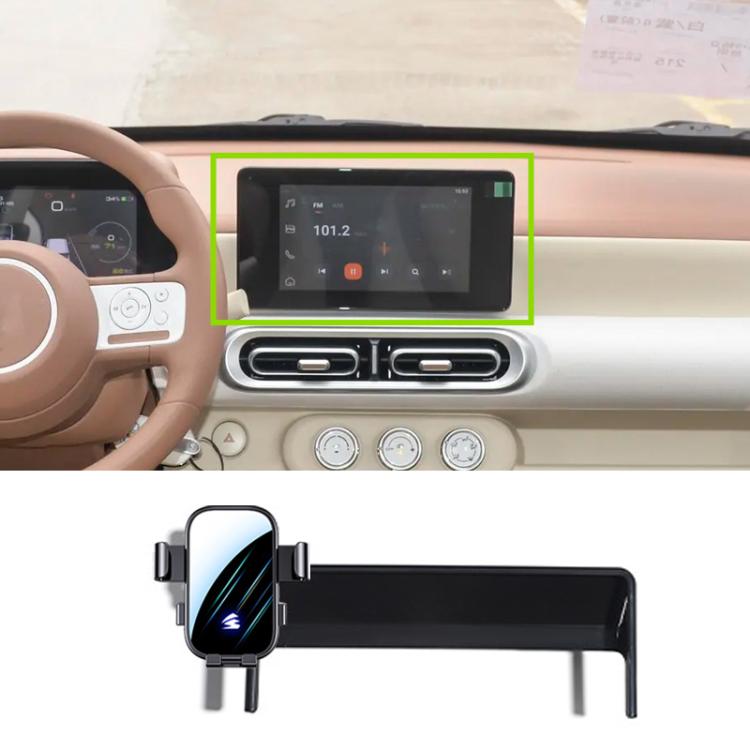 For SGMW Hongguang mini 24-25 8 inch Car Screen Phone Holder Mount with Extension Arm - Black