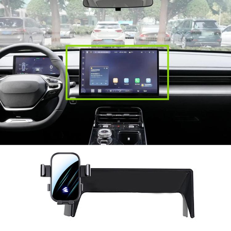 For SGMW Bingo Plus 2024 10.1 inch Car Screen Phone Holder Mount with Extension Arm - Black