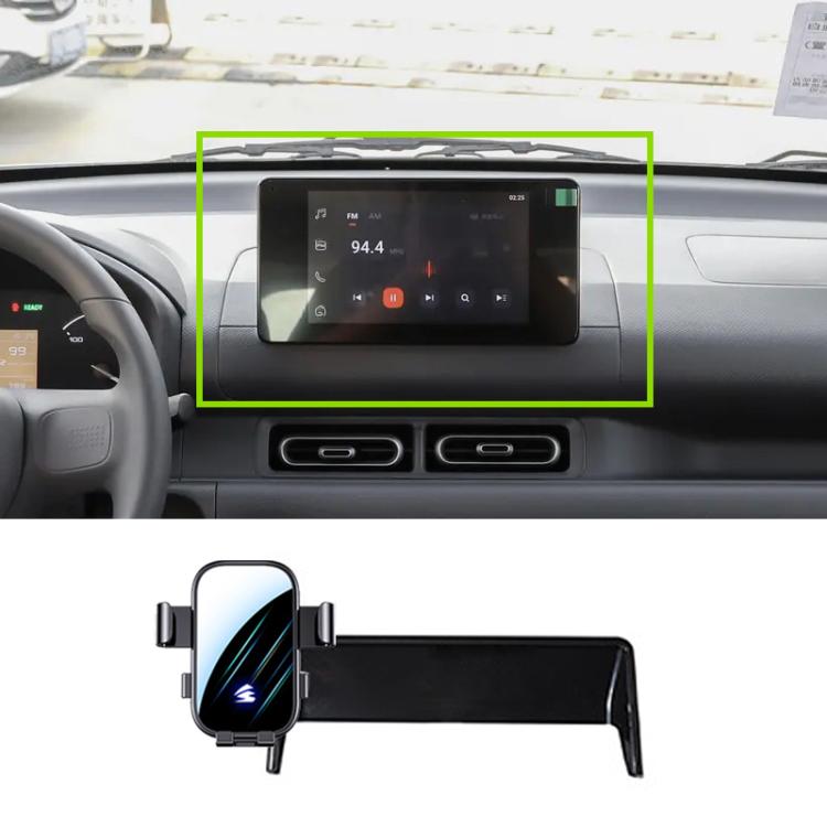 For SGMW Hongguang NEV 24-25 8 inch Car Screen Phone Holder Mount with Extension Arm - Black
