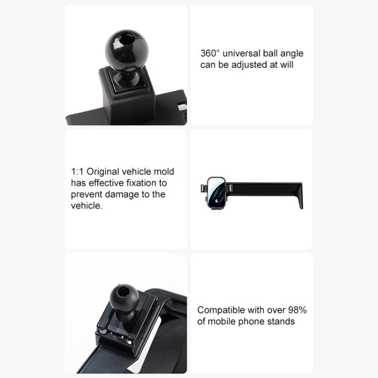 For SGMW Xingchen 20-22 8 inch Car Screen Phone Holder Mount with Extension Arm - Black