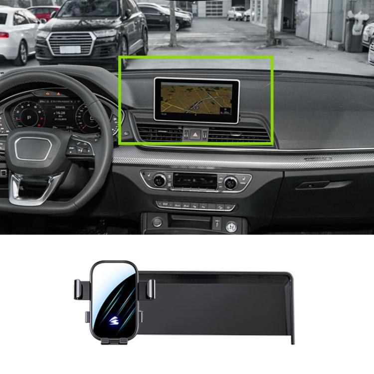 For Audi A4L 17-19 / Q5L 18-20 7 inch Car Screen Phone Holder Mount with Extension Arm - Black