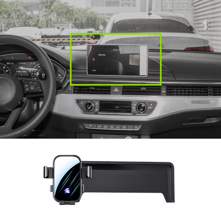 For Audi A4L 17-19 / Q5L 18-20 8.3 inch Car Screen Phone Holder Mount with Extension Arm - Black