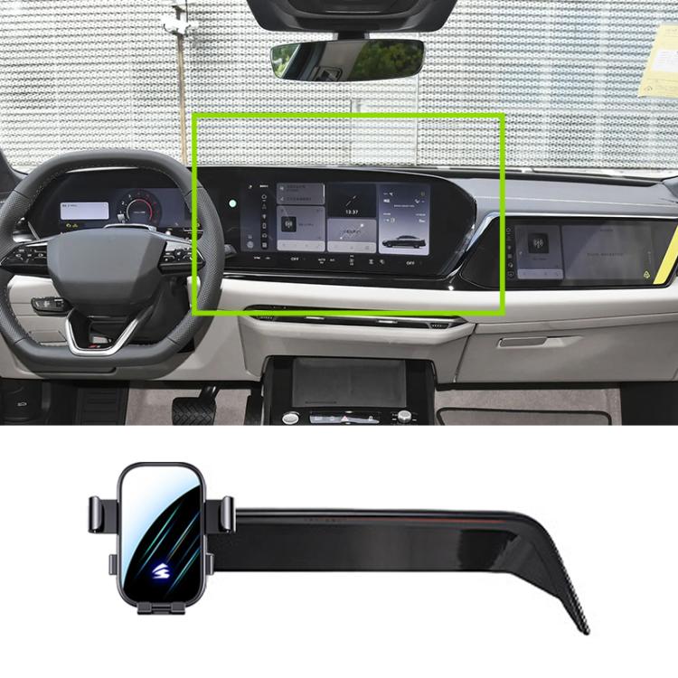 For Audi A5L 2025 Car Screen Phone Holder Mount with Extension Arm - Black