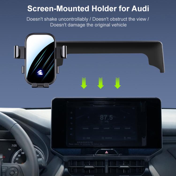 For Audi Q2L 18-24 7 inch Car Screen Phone Holder Mount with Extension Arm - Black