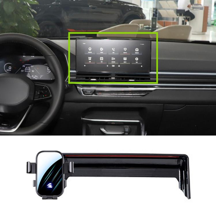For Geely 4th Gen Emgrand 2022 10.25 inch Car Screen Phone Holder Mount with Extension Arm - Black