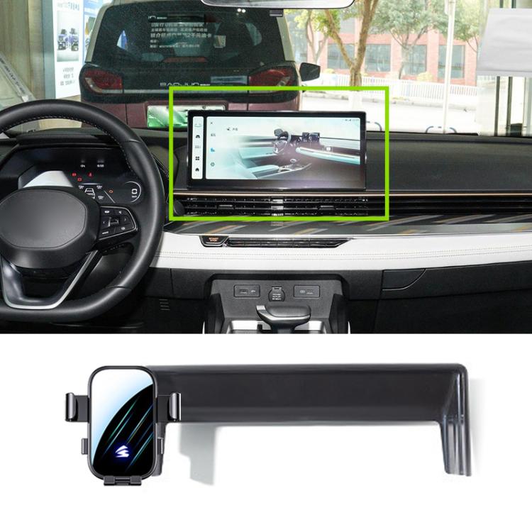 For Geely Emgrand L 2022 12.3 inch Car Screen Phone Holder Mount with Extension Arm - Black