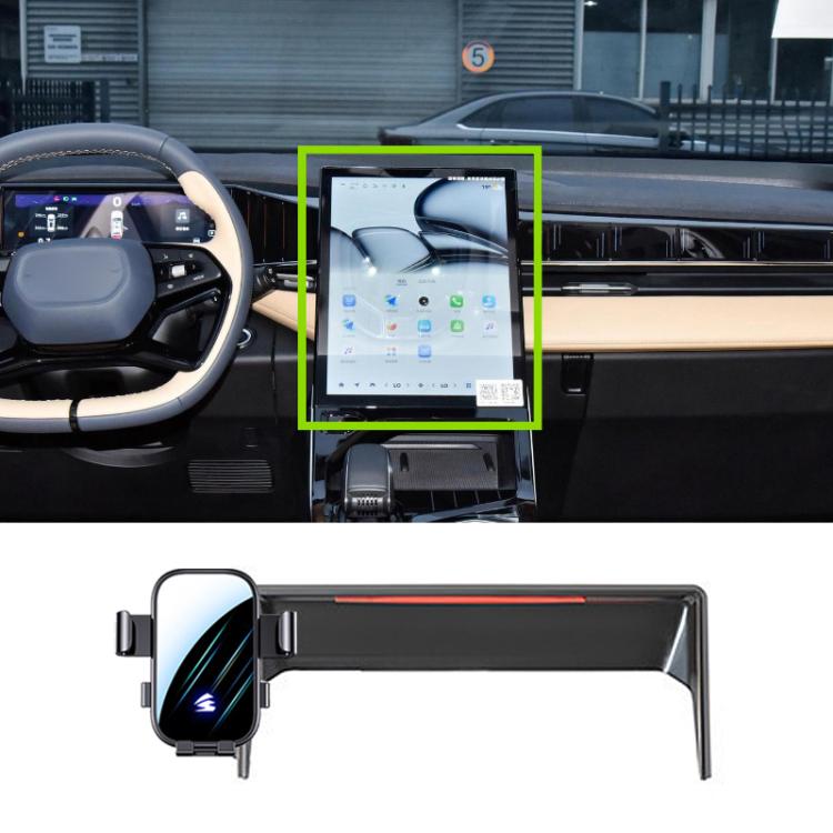 For Geely Boyue L 2023 13.2 inch Car Screen Phone Holder Mount with Extension Arm - Black
