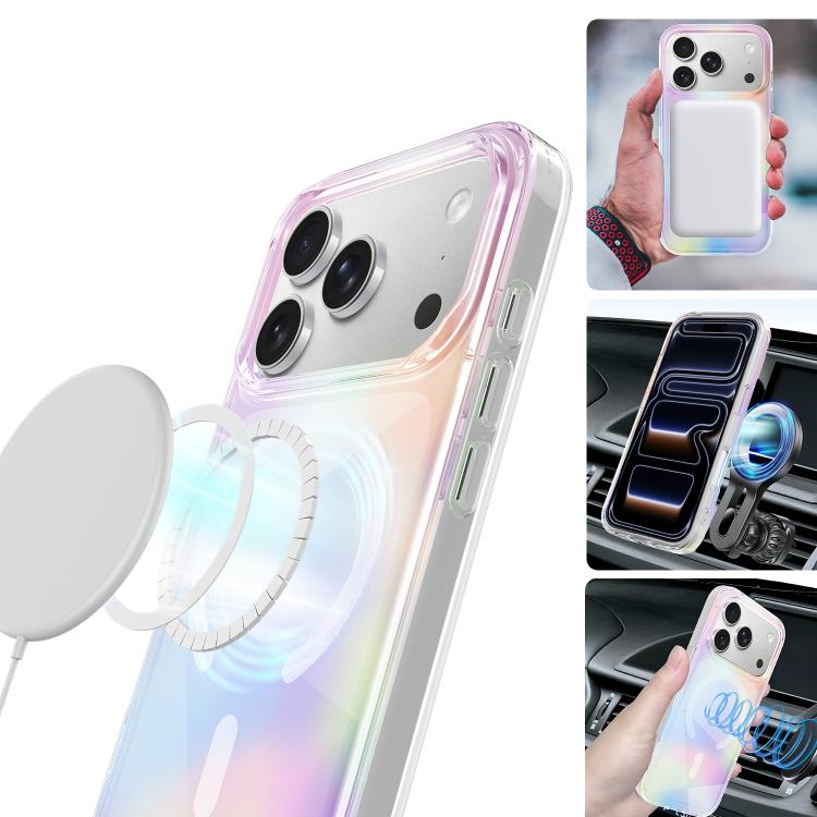 For iPhone 14 Pro Neon Gradient Series Magnetic Phone Case
