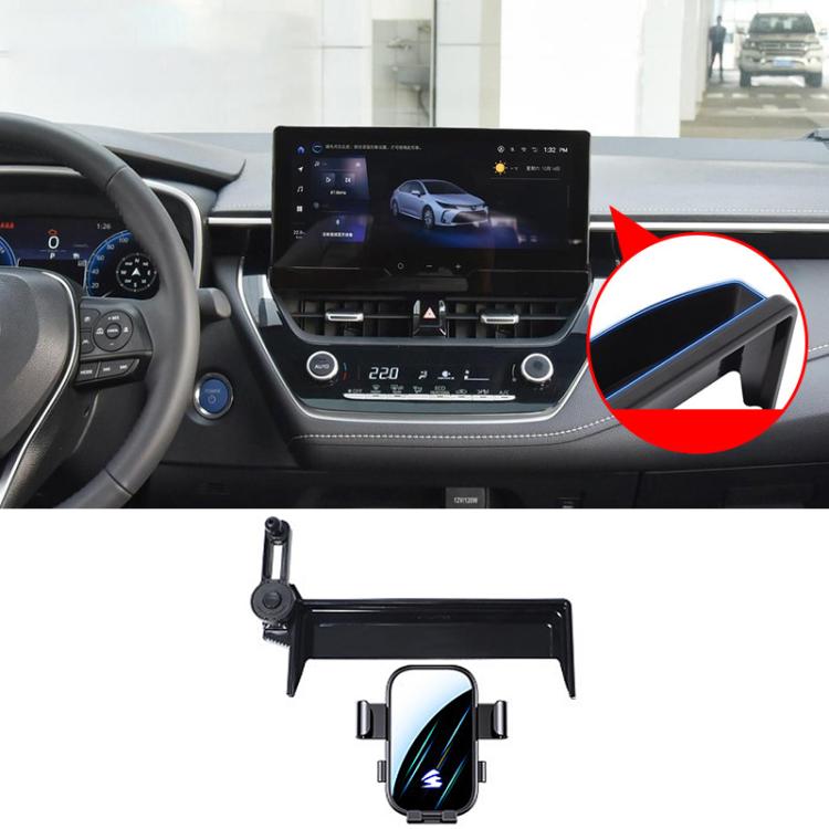 For Toyota Corolla 2023 10.25 inch Car Screen Phone Holder Mount with Extension Arm - Black