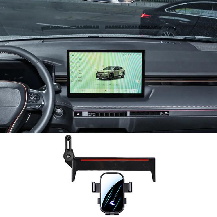 For Toyota Frontlander 2026 12.9 inch Car Screen Phone Holder Mount with Extension Arm - Black