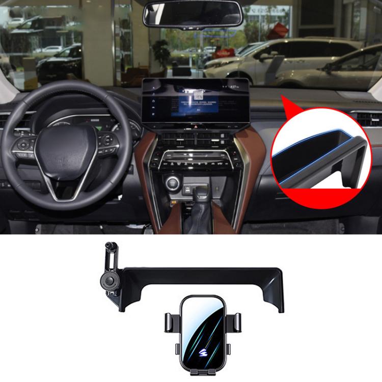 For Toyota Harrier 2022-2023 12.3 inch Car Screen Phone Holder Mount with Extension Arm - Black