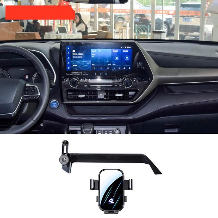 For Toyota Highlander 2022-2024 12.3 inch Car Screen Phone Holder Mount with Extension Arm - Black