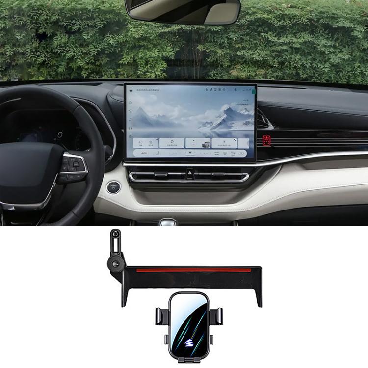 For Toyota Highlander 2026 15.6 inch Car Screen Phone Holder Mount with Extension Arm - Black