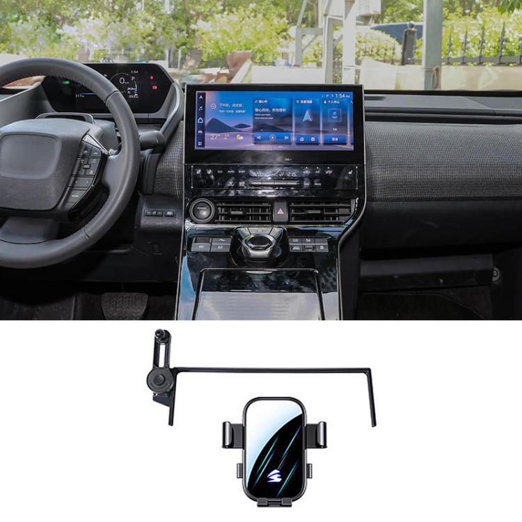 For Toyota BZ4 2022 / BZ4X 12.3/8 inch Car Screen Phone Holder Mount with Extension Arm - Black