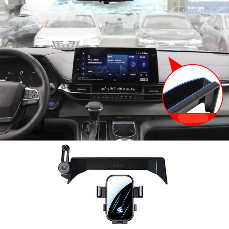 For Toyota Sienna 2021-2026 12.3 inch Car Screen Phone Holder Mount with Extension Arm - Black