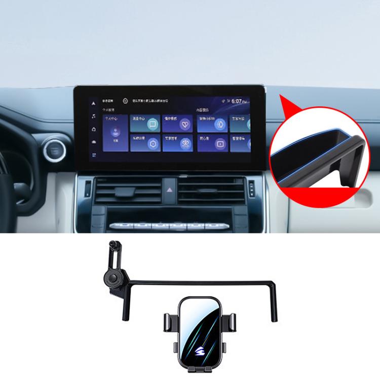 For Toyota Land Cruiser LC300 2022-2024 Car Screen Phone Holder Mount with Extension Arm - Black