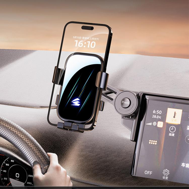 For Toyota RAV4 8 inch Car Screen Phone Holder Mount with Extension Arm - Black