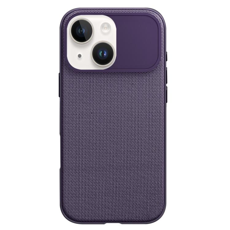 For iPhone 14 Tech Fabric Texture PC Magnetic Phone Case with AI Camera Button