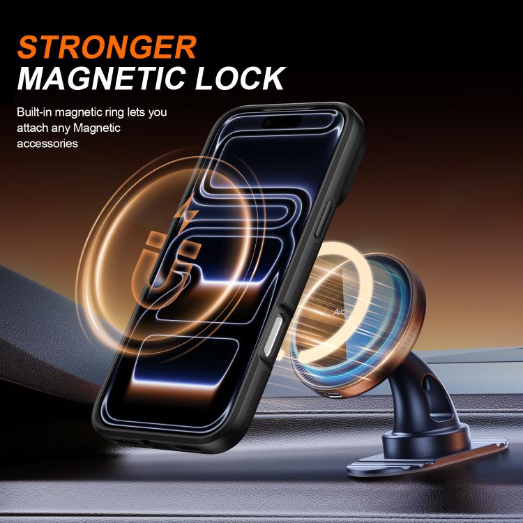 For iPhone 17 Pro Max Camera Sliding Shield Magnetic Rotation Holder Phone Case