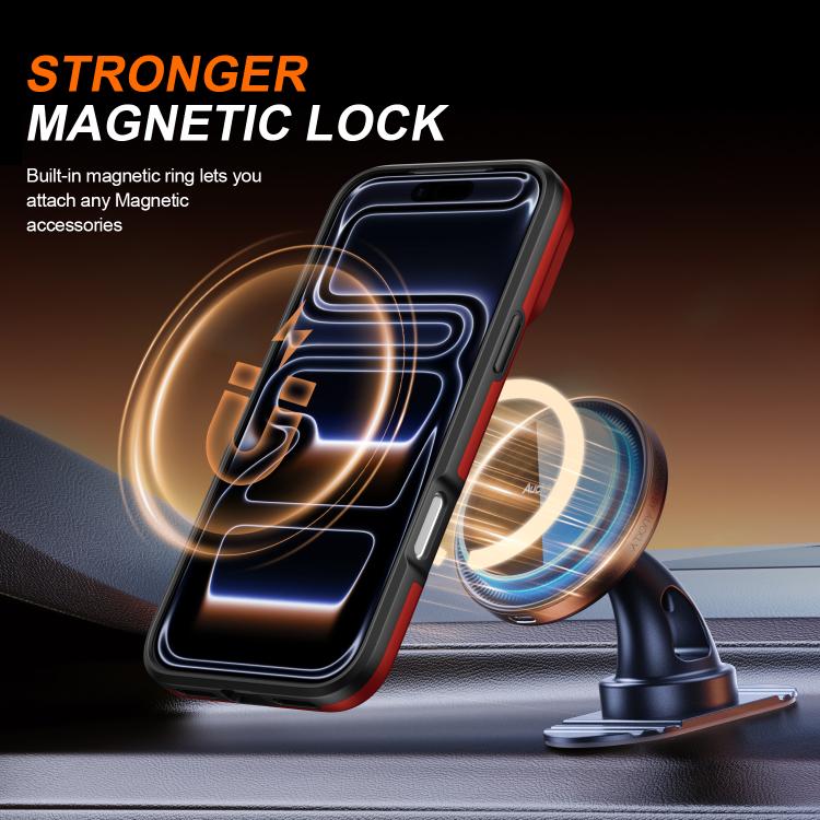 For iPhone 17 Pro Camera Sliding Shield Magnetic Rotation Holder Phone Case