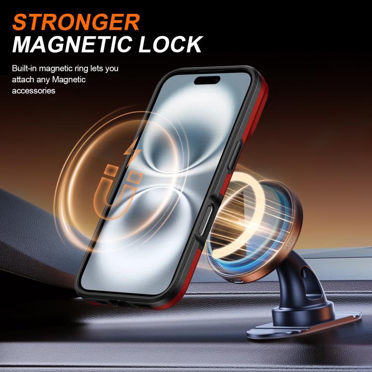 For iPhone 17 Camera Sliding Shield Magnetic Rotation Holder Phone Case