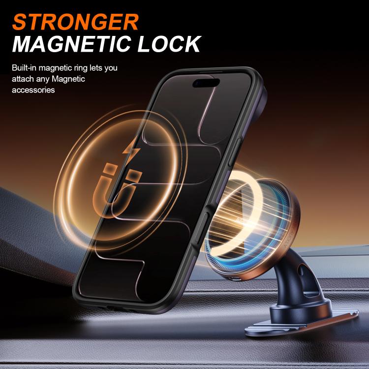 For iPhone Air Camera Sliding Shield Magnetic Rotation Holder Phone Case